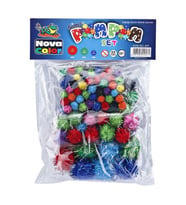 Nova Color Simli Ponpon 3 Boy Karışık Set 