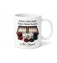 Tavla Zarını Mars Atanlara Kapı Alan Usta Zar Fırtınası Kupa Bardak Hediye