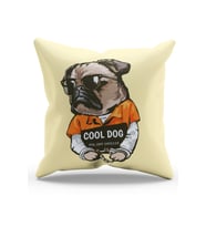Moud's Çift Tarafı Baskılı Cool Pug Köpek Desenli Süet Kırlent Kılıfı  PL804