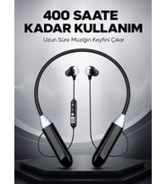 Spor İçin Bluetooth Boyun Kulaklığı Mikrofonlu Kablosuz Kulak İçi Müzik Ve Telefon Kulaklığı