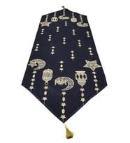 BELIEVE RAMAZAN FENER JAKARLI DOKUMA GOBLEN DEKORATİF SİYAH SİMLİ PÜSKÜLLÜ RUNNER 40*140