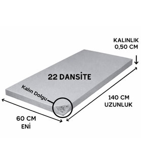 Ütü Masası Süngeri 22 Dansite 5 mm – Isıya Dayanıklı Gri 60 × 140 cm