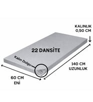 Ütü Masası Süngeri 22 Dansite 5 mm – Isıya Dayanıklı Gri 60 × 140 cm