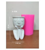 Düşünen Kız Saksı (15 Cm)