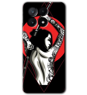 Poco x6 Pro Kılıf HD Desen Baskılı Kılıf - Samurai Girl