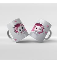 Baskılı Kupa Bardak Sevimli Kedi - 19