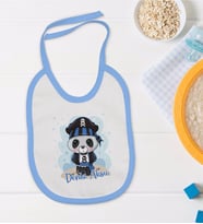 BK Kids Kişiye Özel Mavi Bebek Mama Önlüğü - Model 180