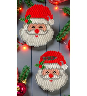 Miyuki Boncuk El Yapımı Noel Baba Yılbaşı Christmas Noel Broş - Yaka İğnesi 1