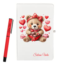 Sevgiliye Hediye Kişiye Özel Defter ve Roller Kalem Seti