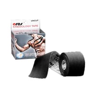 Ares Uncut KinesioTape,  Sporcu Ağrı Bandı (5 cm x 5 mt) SİYAH