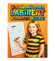3-9 Yaş Kolaydan Zora Labirent Bulmaca Kitabı (Spiralli)