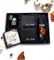 Kişiye Özel Siyah Cüzdan & Kartlık & Zippo Tarzı Çakmak & AXE Deodorant Hediye Seti