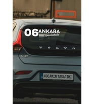 06 Ankara Yenimahalle Plaka Kodlu Beyaz Araç Sticker Yenimahalle İlçe Yazılı Ankara Özel Tasarım 40x8 cm Şehir ve İlçe Temalı Kaliteli Sticker