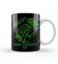 St Patricks Day Skull Kupa Bardak Porselen