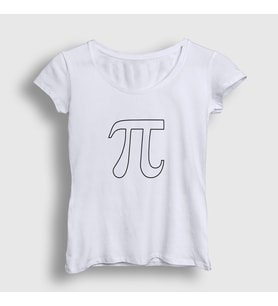 Presmono Kadın Beyaz Pi Sayısı Math Matematik T-Shirt 422151tt (Beyaz)