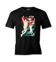 Two Basketball Players Dunking a Ball Siyah Erkek Tshirt