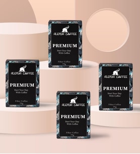 4'lü Alerya Coffee Premium Filtre Kahve Hediye Seti