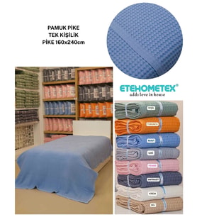 ETEHOMETEX HAVUZLU PİKE TEK KİŞİLİK 160X240CM