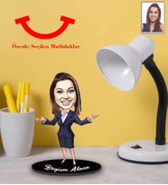 Kişiye Özel Öğretmen Karikatürlü 3mm Şeffaf Pleksi Akrilik Biblo Bayan-4