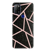 Omix X300 X500 X400 X600 X700 Kılıf Desemli Silikon Pembe Şeritli Mermer 1312