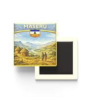 Retro Lesotho Maseru Şehri Temalı Vintage Buzdolap Magneti – 9x9 cm