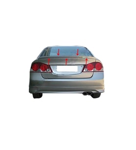 Honda Civic Uyumlu 8 Spoiler Bagaj (Hybrıd) Fiber 2006-2011