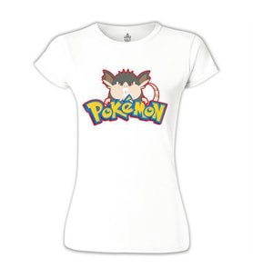 Pokemon Go - Raticate Beyaz Bayan Tshirt