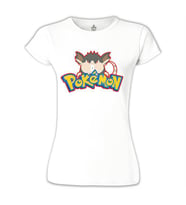 Pokemon Go - Raticate Beyaz Bayan Tshirt