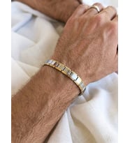 Gold - Gümüş Esnek Çelik Bileklik – Minimalist Unisex Tasarım