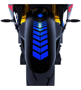 2 Adet Sport Motosiklet Çamurluk Reflektif Mavi Kask Sticker Çınar Extreme