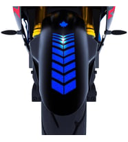 2 Adet Sport Motosiklet Çamurluk Reflektif Mavi Kask Sticker Çınar Extreme