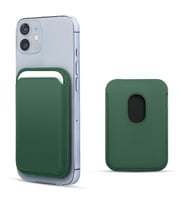 Microsonic Apple iPhone 12 Mini Leather Wallet MagSafe Yeşil