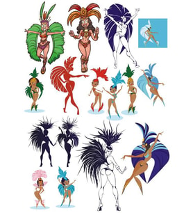 Karnaval Girls Sticker Set 15 Parça Telefon, Tablet, Defter, Laptop Sticker
