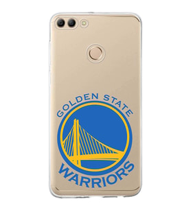 Huawei Y9 2018 Uyumlu Kapak Golden State Warriors Tasarımlı Şeffaf Silikon Kılıf