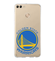 Huawei Y9 2018 Uyumlu Kapak Golden State Warriors Tasarımlı Şeffaf Silikon Kılıf