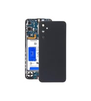 Samsung A05S Arka Kapak - Arka Pil Batarya Kapağı Kamera Lensli - SM-A057 Uyumlu (Siyah)