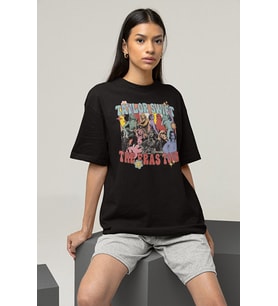 Oversize Taylor Swift Baskılı Tişört, Unisex The Eras Tour Tişört