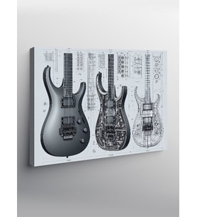Kanvas Tablo Elektro Gitar Çizimi