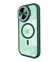 Iphone 15 Kılıf Teleskop Lens Magsafe Silikon Kapak - Koyu Yeşil