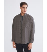 LCWAIKIKI Classic Bej Regular Fit Uzun Kollu Ekose Gabardin Erkek Gömlek