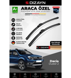 Dacia Duster Ön Cam Silecek Seti 2018-2023 Premium Araca Özel 55-48 Cm A+ Kalite