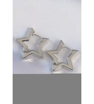 Pirinç Gümüş Renk Yıldız Küpe - TJ-BKP8983