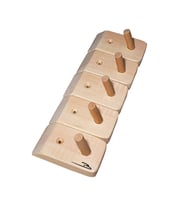 Barış Dizayn Doğal Ahşap Tekli askılık çok amaçlı dolap duvar askısı (5li set)