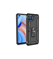 Oppo Reno 4 Lite Kılıf Sofya Yüzüklü Silikon Kapak - Siyah