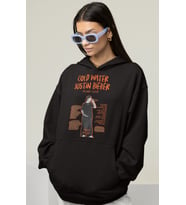 Tasarım Justin Bieber Baskılı Unisex Oversize Şarkıcı Hoodie