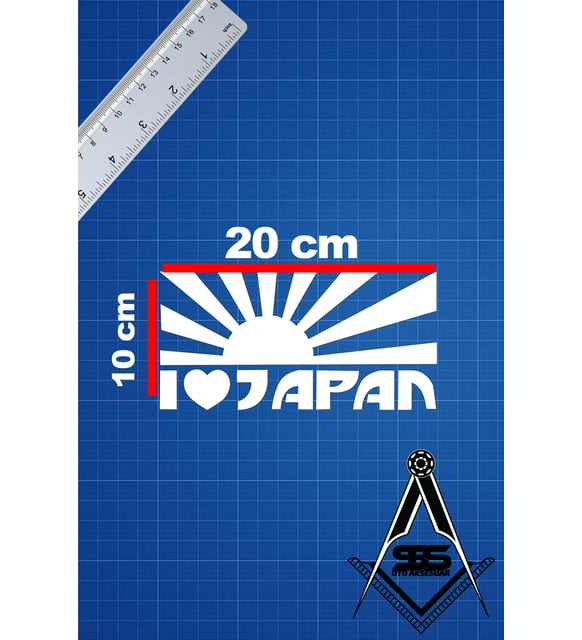 I Love You Japan 20x10 Jdm Yazı Araba-motosiklet Cam Etiket