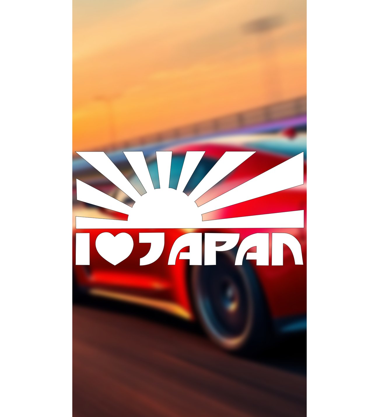 I Love You Japan 20x10 Jdm Yazı Araba-motosiklet Cam Etiket