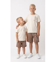 Erkek Çocuk Baskılı Tişört ve Şort Takımı – Yazlık Pamuklu 2’li Kombin  2507KA