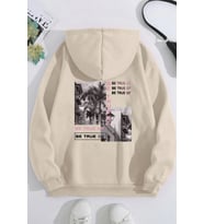 Be True Of  Baskılı Sweatshirt (Bej)