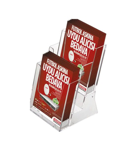 3 Katlı A4 Masaüstü Broşürlük 10lu Paket